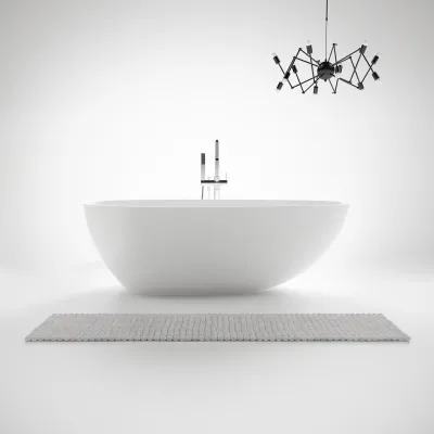 Boheme XL 180 - Bathtub 180x90, Solid Matt White SolidTec®