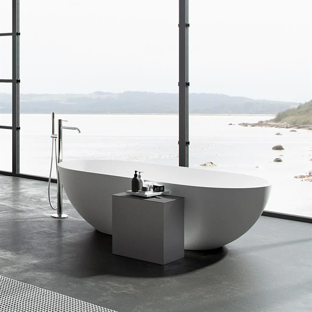 Boheme XL 180 - Bathtub 180x90, Solid Matt White SolidTec®
