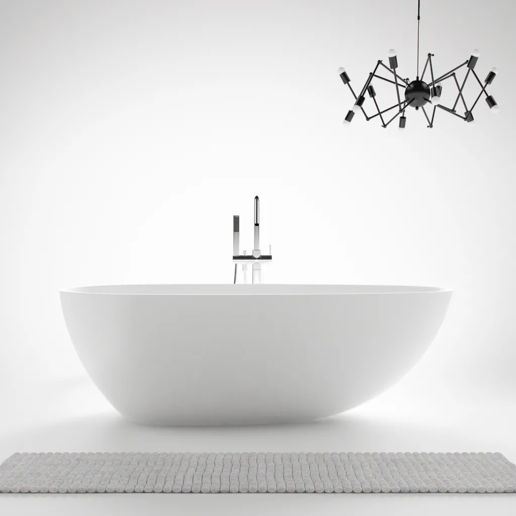 Boheme XL 180 - Bathtub 180x90, Solid Matt White SolidTec®