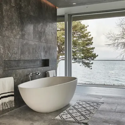 Boheme XL 180 - Bathtub 180x90, Solid Matt White SolidTec®