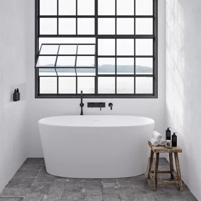 Casa 158 - Bathtub 158 x 70, Solid Matt White SolidTec®
