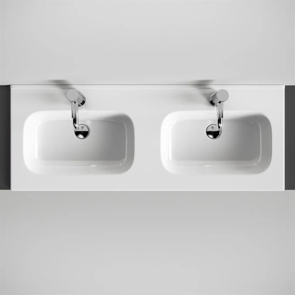 ArkiLife® Smart D 120 - 120.5x46.5 cm White porcelain sink