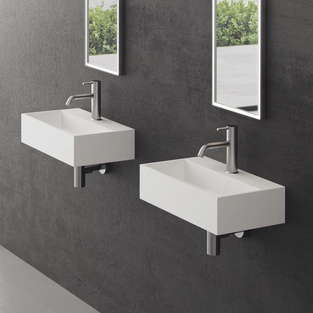 Kubo 50 - 50x30 Washbasin, Matt white SolidTec®