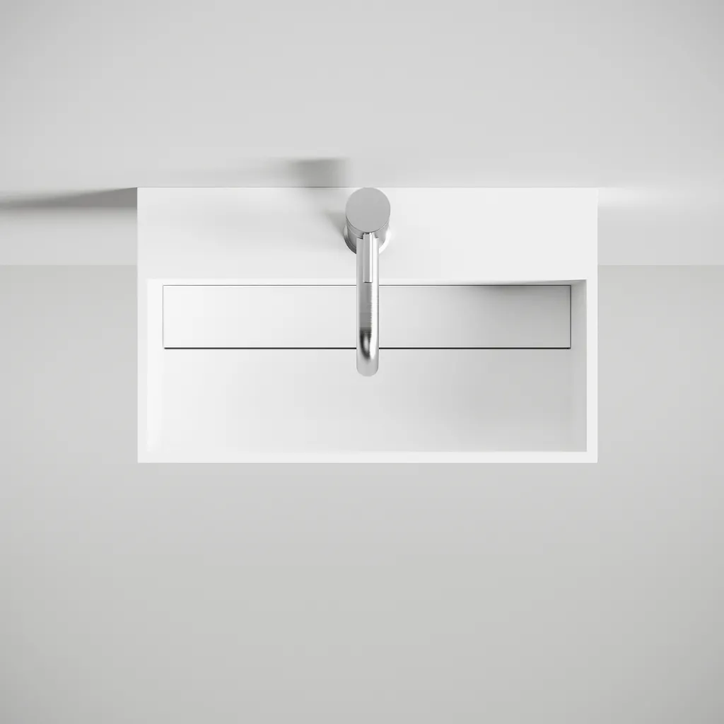 Kubo 50 - 50x30 Washbasin, Matt white SolidTec®