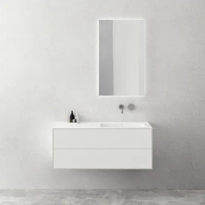 Copenhagen Chic 120R - Bathroom furniture, Corian®, Matte white