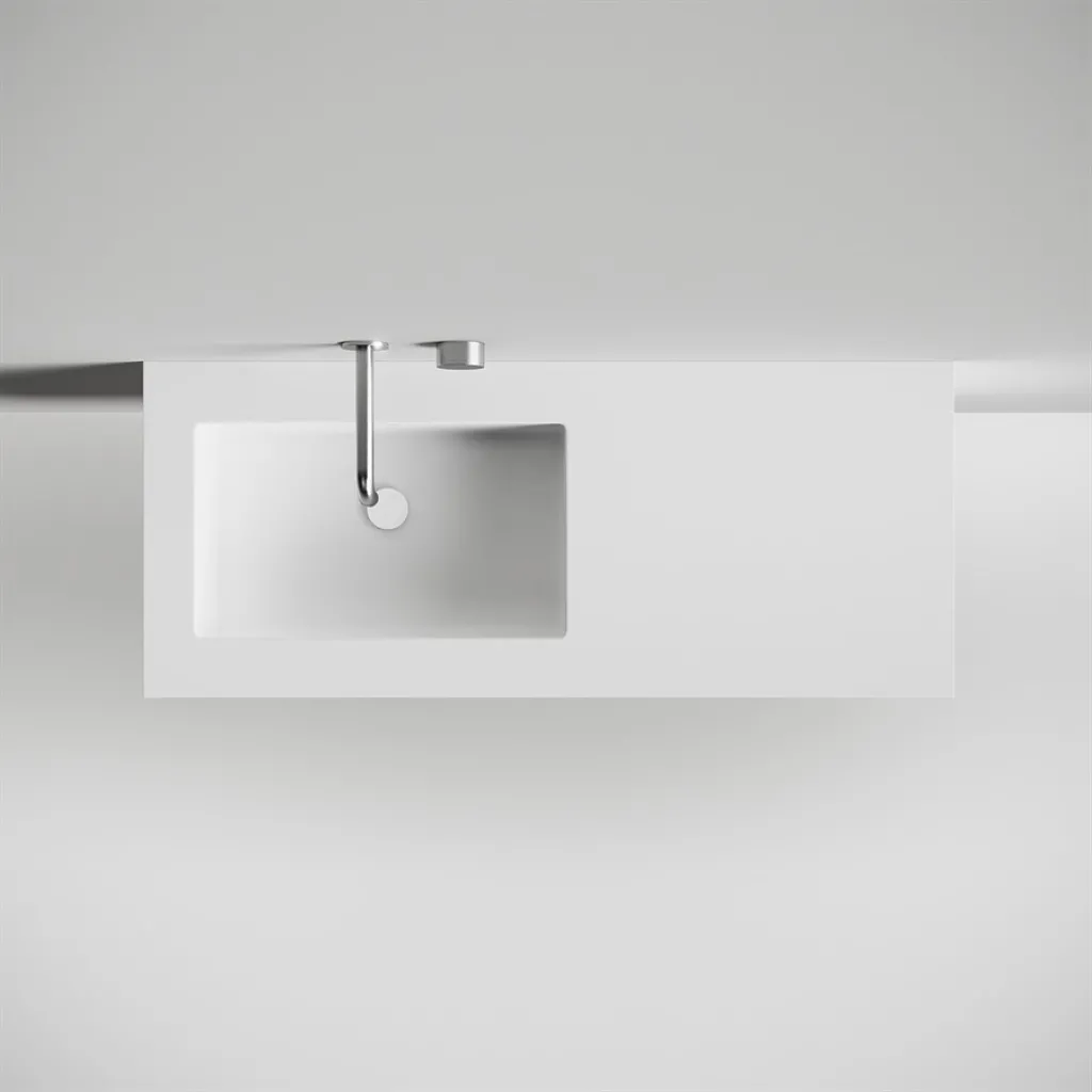 Copenhagen Chic 120L - Bathroom furniture, Corian®, Matte white