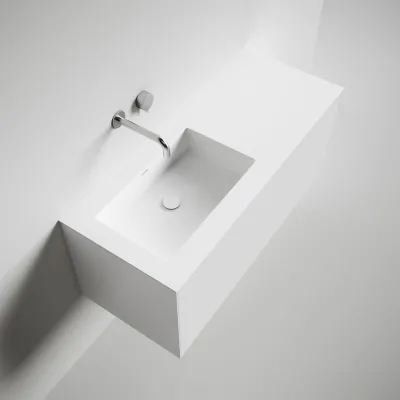 Copenhagen Chic 120L - Bathroom furniture, Corian®, Matte white