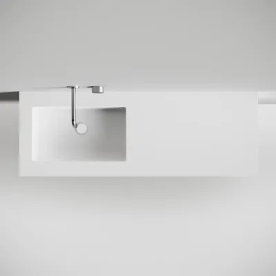 Copenhagen Chic 140L - Bathroom furniture, Corian®, Matte white