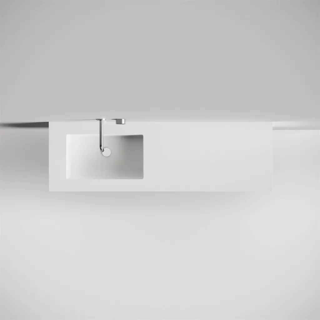 Copenhagen Chic 160L - Bathroom furniture, Corian®, Matte white