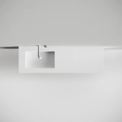 Copenhagen Chic 160L - Bathroom furniture, Corian®, Matte white