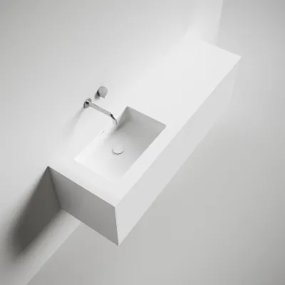 Copenhagen Chic 160L - Bathroom furniture, Corian®, Matte white