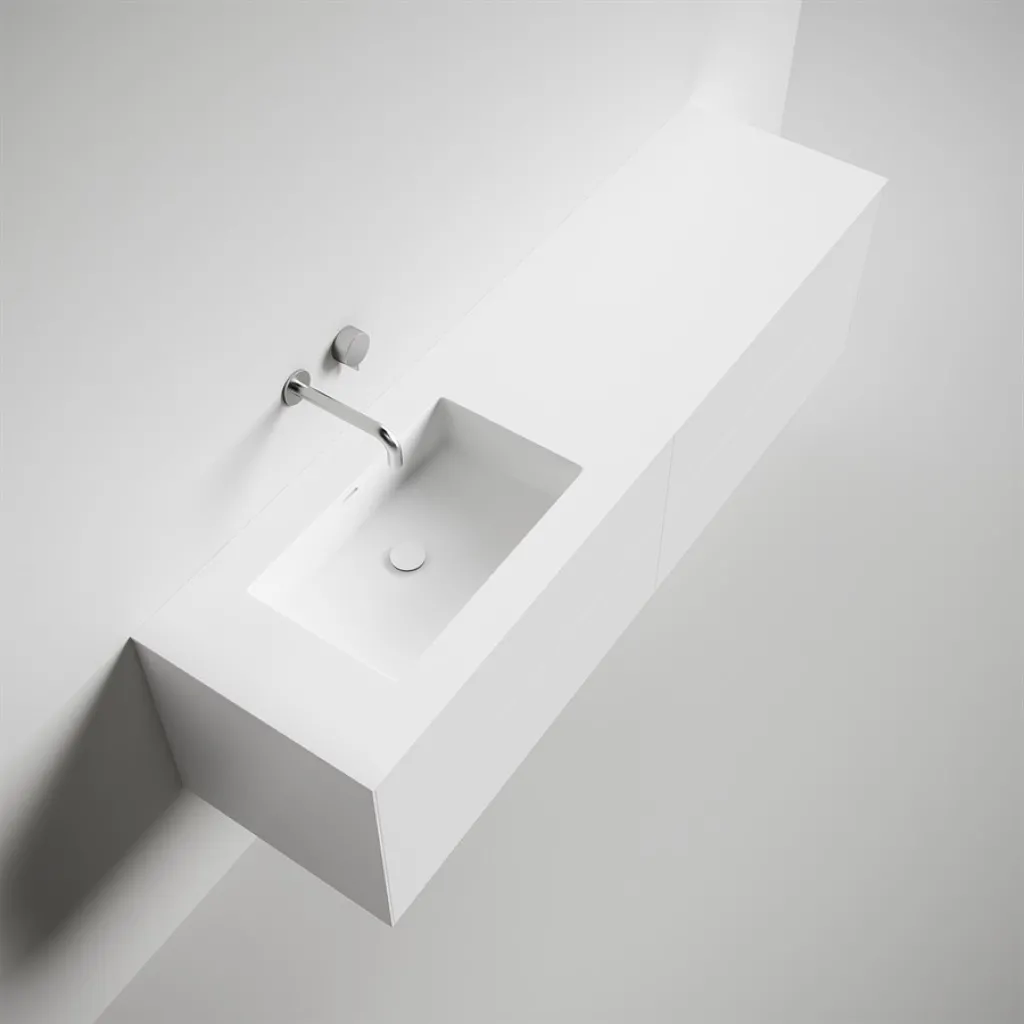 Copenhagen Chic 180L - Bathroom furniture, Corian®, Matte white