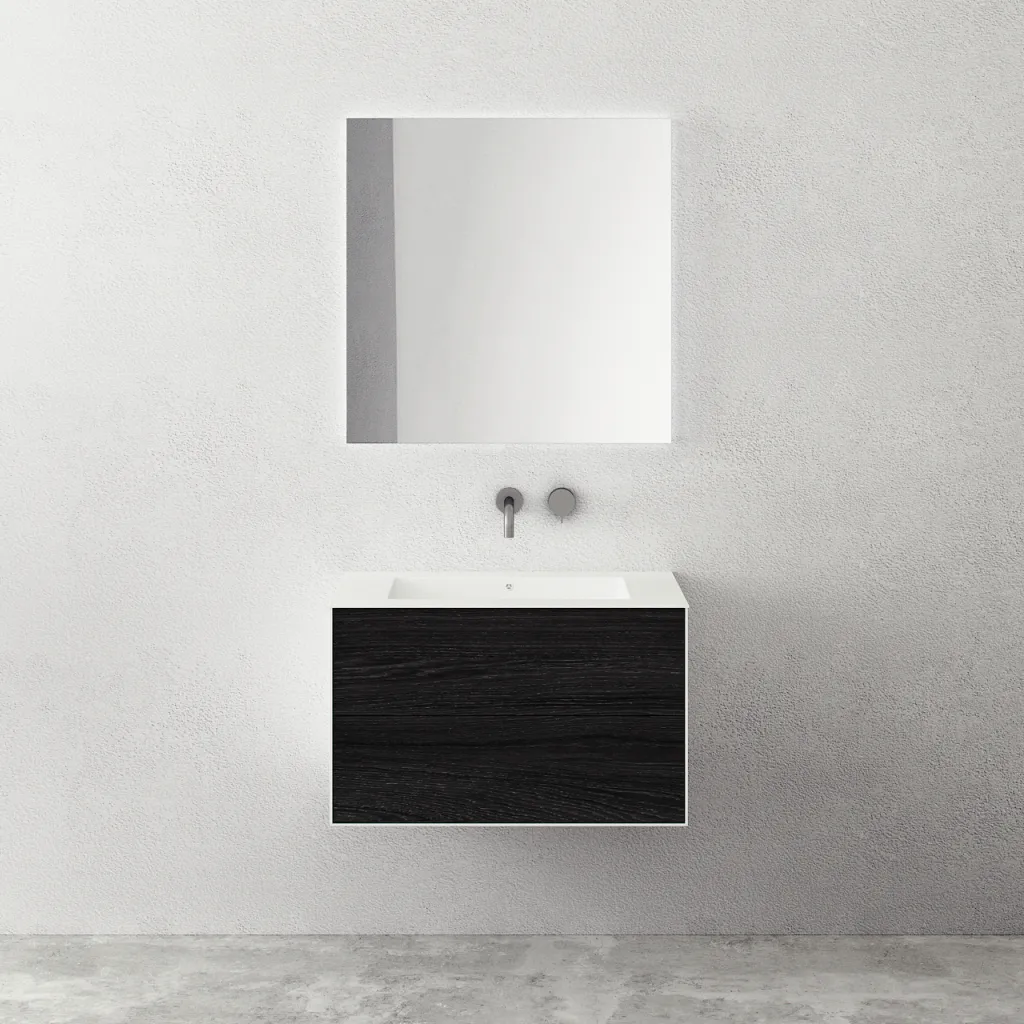 Copenhagen Chic 80 - Bathroom furniture, Corian®, Smoked Black Oak