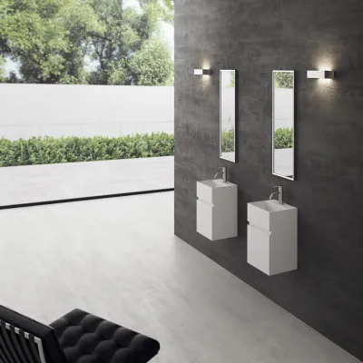 Compact 05 - Sink unit 32x28, Matt White SolidTec®