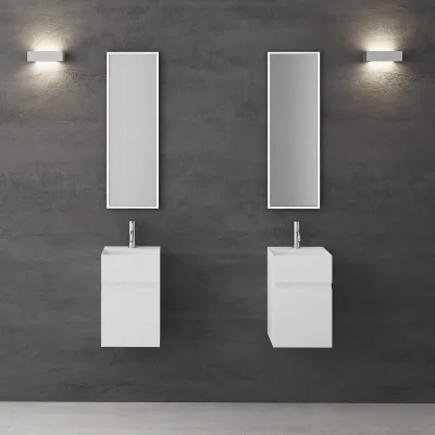 Compact 05 - Sink unit 32x28, Matt White SolidTec®