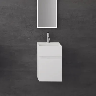 Compact 05 - Sink unit 32x28, Matt White SolidTec®