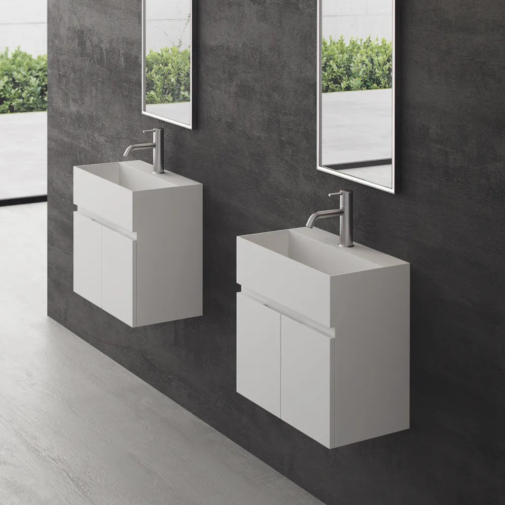 Compact 06 - Laundry cabinet 50x30, Matte White SolidTec®