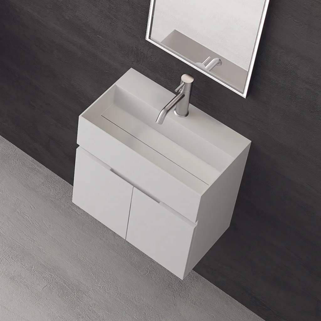 Compact 06 - Laundry cabinet 50x30, Matte White SolidTec®