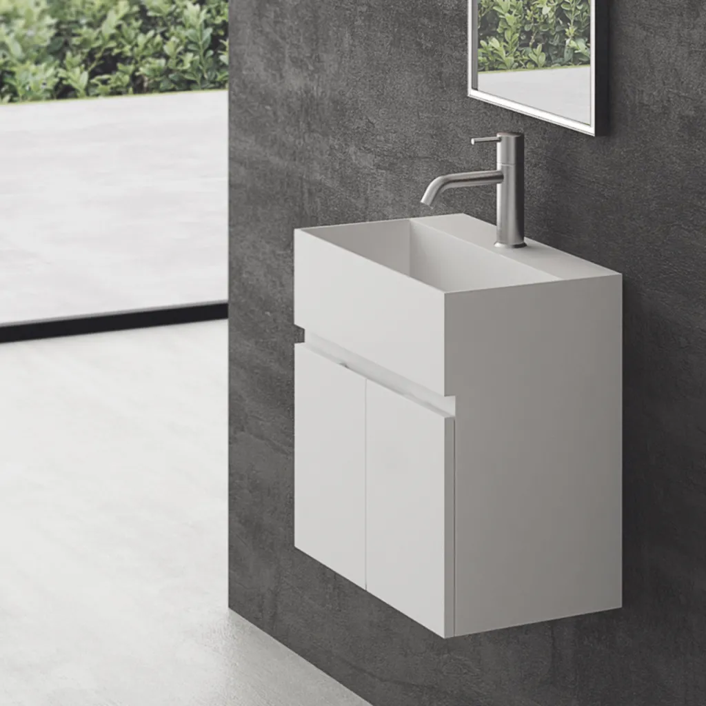Compact 06 - Laundry cabinet 50x30, Matte White SolidTec®