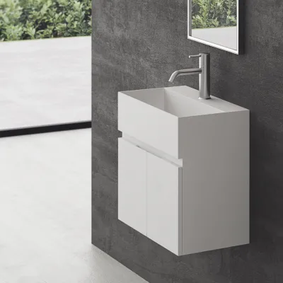 Compact 06 - Laundry cabinet 50x30, Matte White SolidTec®