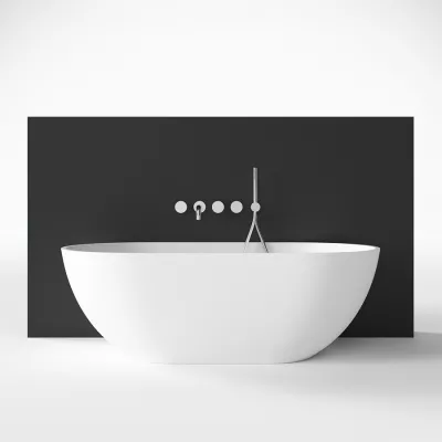 Pulcher® Mood 155 - Bathtub 155x77, Matt White SolidTec®