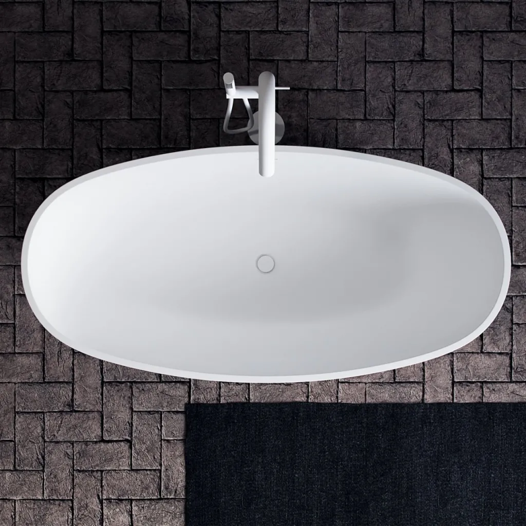 Pulcher® Mood 165 - Bathtub 165x78, Matt White SolidTec®