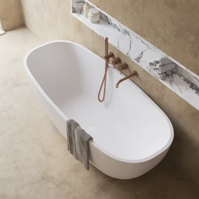 New Deep 170 - Bathtub 170x72, Solid Matte White SolidTec®
