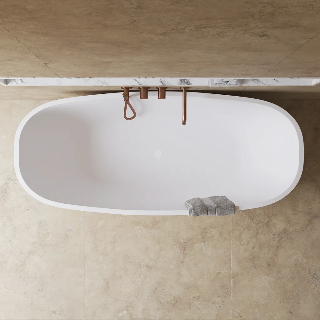 New Deep 170 - Bathtub 170x72, Solid Matte White SolidTec®