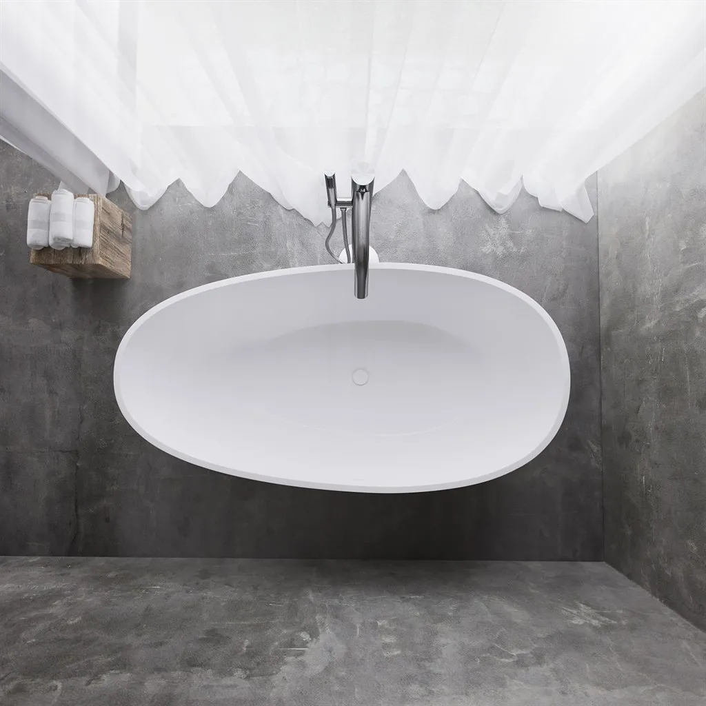 Boheme XL 150 - Bathtub 150x76, Solid Matt White SolidTec®