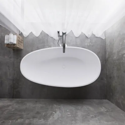 Boheme XL 150 - Bathtub 150x76, Solid Matt White SolidTec®