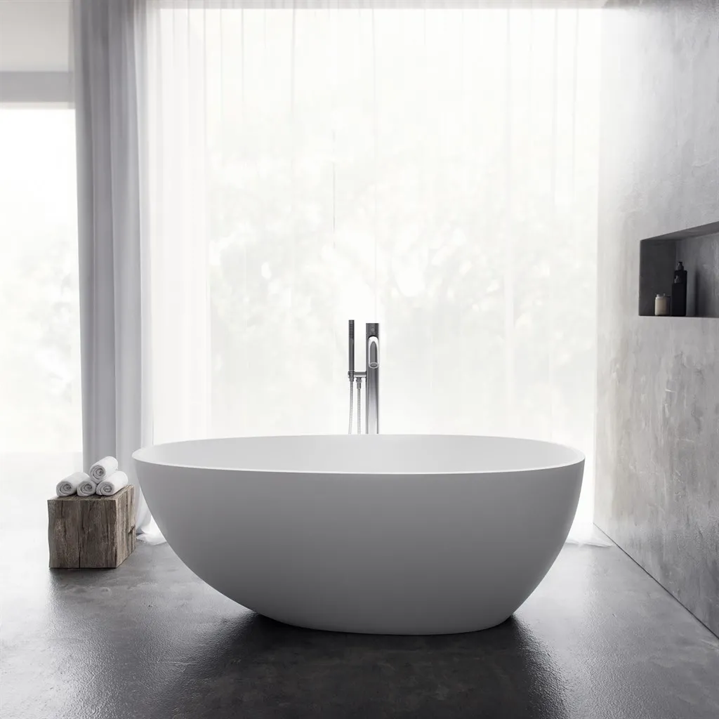 Boheme XL 150 - Bathtub 150x76, Solid Matt White SolidTec®