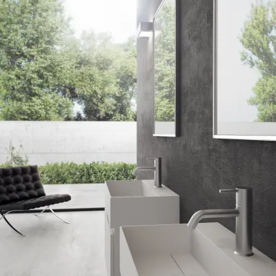 Compact 07 - Washbasin cabinet 60x35, Matt White SolidTec®