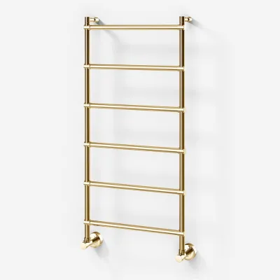 Vetro DeLuxe 442/6 - Water-borne Towel Rail, Polished Brass Natural