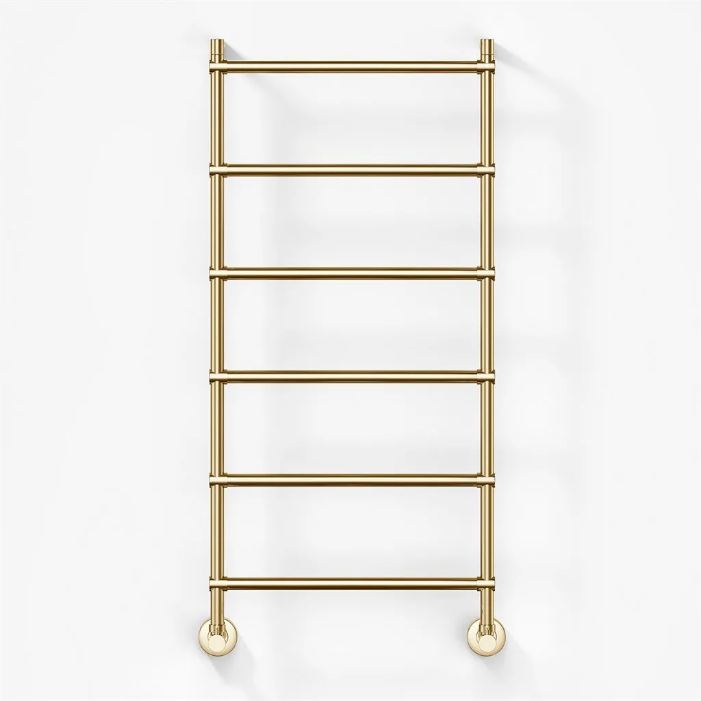 Vetro DeLuxe 442/6 - Water-borne Towel Rail, Polished Brass Natural