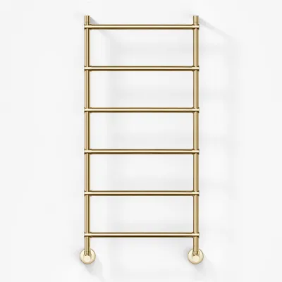 Vetro DeLuxe 442/6 - Water-borne Towel Rail, Polished Brass Natural