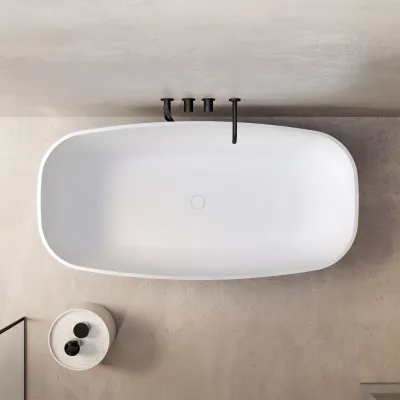 New Deep 162 - Bathtub 162x80, Solid Matt White SolidTec®