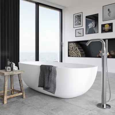 New Deep 162 - Bathtub 162x80, Solid Matt White SolidTec®