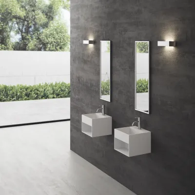 Boxo 33 - 33x33 Washbasin with storage, Mathvid SolidTec®