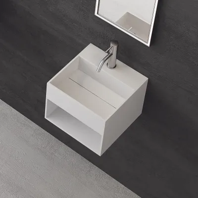 Boxo 33 - 33x33 Washbasin with storage, Mathvid SolidTec®