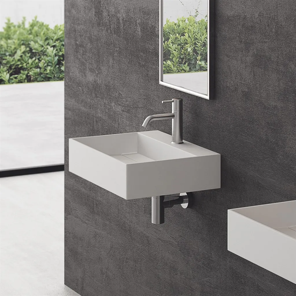 Kubo 50L - 50x40 Washbasin, Matt white SolidTec®