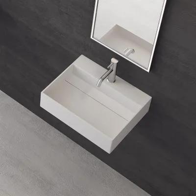 Kubo 50L - 50x40 Washbasin, Matt white SolidTec®
