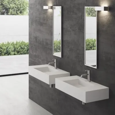 Contract 80C - 80x40 cm Washbasin, Matt White SolidTec®