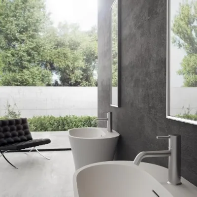 White Bucatini - 90hx63x42 Pedestal sink, Mathvid SolidTec®