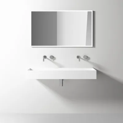 Contract 120 - 120x40 cm Washbasin, Matt White SolidTec®