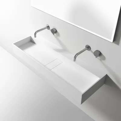 Contract 120 - 120x40 cm Washbasin, Matt White SolidTec®