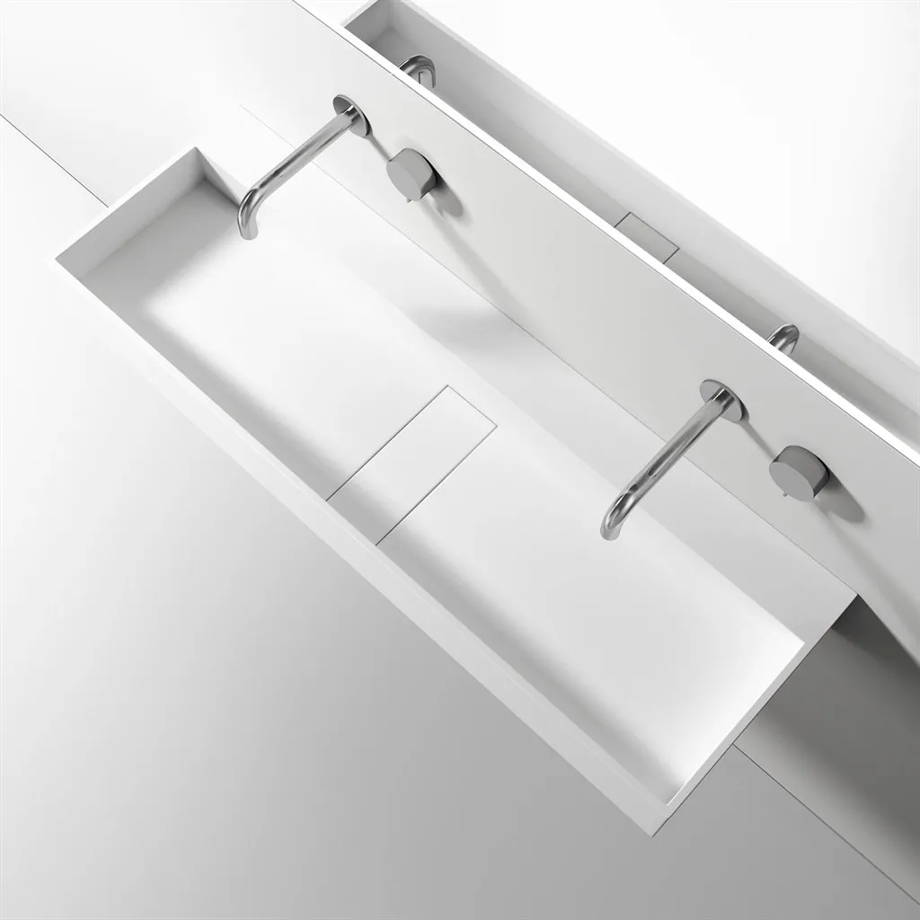 Contract 120 - 120x40 cm Washbasin, Matt White SolidTec®