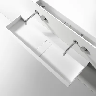 Contract 120 - 120x40 cm Washbasin, Matt White SolidTec®