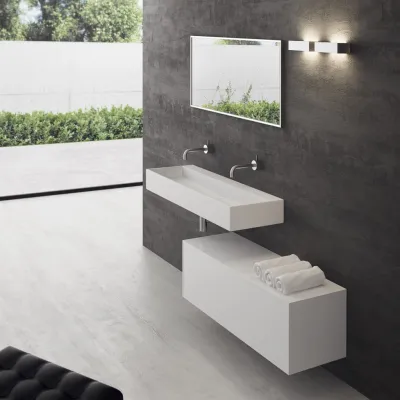 Contract 120 - 120x40 cm Washbasin, Matt White SolidTec®