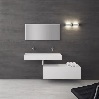 Contract 120 - 120x40 cm Washbasin, Matt White SolidTec®