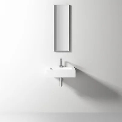 Waterproof 50 - 50x40 cm Washbasin, Matt White SolidTec®